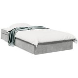 vidaXL Posteljni okvir s predali betonsko siv 120x200cm inženirski les | Shoptok.si