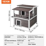 SucceBuy Mačja hiša, vremensko odporna, dvonadstropna, 30in dvojna, (5000161398) | Shoptok.si