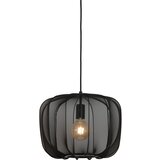 Light & Living Črna viseča svetilka s tekstilnim senčilom ø 40 cm Plumeria – | Shoptok.si