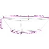 Metalna sadilica Nehrđajući čelik 50 x 50 x 15 cm Ukrasni umetci | shoptok.hr