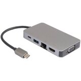 E-green adapter USB(C)-HDMI+VGA+2USB3+LAN+USB(C) Cene