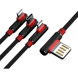 Sparta USB - 2x Lightning / USB Typ C kutni kabel 5A 1m