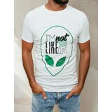 DStreet T-shirt męski z nadrukiem biały | Shoptok.si