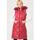 Dewberry Z6717 LADIES VEST-STRAIGHT BURGUNDY Cene