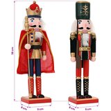  Božićni nutcracker TURKU 2 kom. Crvena i Crna 38 cm | shoptok.hr