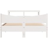  Okvir kreveta s uzglavljem bijeli 120 x 190 cm od borovine | shoptok.hr