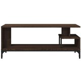 TV ormarić boja hrasta 102x40x41 cm konstruirano drvo i čelik | shoptok.hr