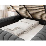 ELTAP temno siva oblazinjena zakonska postelja s prostorom za shranjevanje z letvenim dnom 160x200 cm carilla – | Shoptok.si