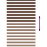 Zebra zavjesa Smeđa 140x230 cm Širina tkanine 135,9 cm Poliester | shoptok.hr