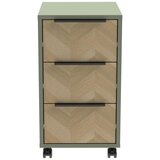 Mömax Predalnik Na Kolescih Piazza, Zelena, Barve Hrasta | Shoptok.si