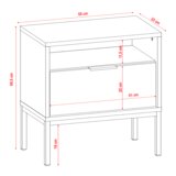  Noćni ormarić AUSTIN - crna - zlatna | shoptok.hr