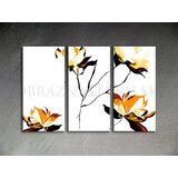  Ručno slikane slike na platnu na platnu POP Art FLOWER 3-dijelna () | shoptok.hr