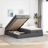 vidaXL otomanski okvir kreveta s madracima tamnosivi 200x200cm tkanine | shoptok.hr