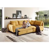 MID.YOU KOTNA SEDEŽNA GARNITURA, mikrovelur rumena | Shoptok.si