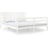 The Living Store Posteljni okvir bel iz trdne borovine 135x190 cm - Posteljni Okvir, (21501297) | Shoptok.si