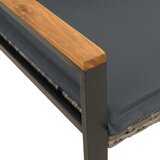  Klupa s jastukom Siva i tamno siva 115 x 65 x 72 cm Ratan | shoptok.hr