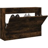  The Living Store Omarica za čevlje dimljeni hrast 80x21x57 cm inženirski les - Omarica Za Čevlje, (21442319) Cene