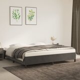 Maison Chic Posteljni okvir - Dvoposteljna postelja - Zakonska postelja brez vzmetnice temno siv 200x200 cm žamet-J4475, (21768597) | Shoptok.si