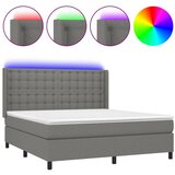  box spring s madracem LED tamnosivi 180x200 cm tkanina | shoptok.hr