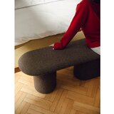 noo.ma Rjava oblazinjena klop iz tkanine bouclé Rull – | Shoptok.si