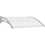 vidaXL Nadstrešek za vrata siv 120x100 cm PC, (20610025) | Shoptok.si