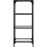 vidaXL Stalak za pohranu s prozirnom površinom 40 x 30 x 95 cm čelični | shoptok.hr