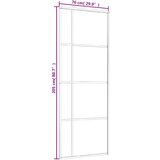  Klizna vrata od stakla ESG i aluminija 76 x 205 cm crna | Eponuda.com