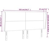  Uzglavlje s ušima tamnosivo 163x23x118/128 cm baršunasto | shoptok.hr