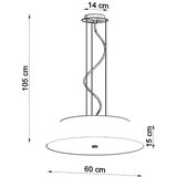  SL.0766 - visilica na sajli vega 5xE27/60W/230V, prečnik 60 cm, crni | Eponuda.com