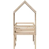 vidaXL Visoki krevet s krovom 90 x 200 cm od masivne borovine | shoptok.hr