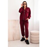 Kesi Włoski Women's set made of viscose with a button-up blouse and pants plum | Shoptok.si