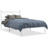  Metalni okvir za krevet s uzglavljem bijeli 100x200 cm | shoptok.hr