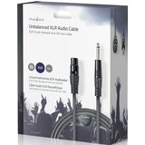 Nedis COTG15120GY100, Nebalansirani audio kabl, XLR 3-pinski ženski, 6,35 mm muški, Niklovani, 10,0 m, PVC Cene