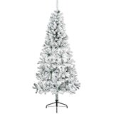  Umjetno božićno drvce 240 cm PVC i čelik Zelena i bijela - Zelena i bijela 240 cm | shoptok.hr