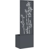 vidaXL Vrtno korito z dekorativno ploščo antracit siva 50 x 140 cm | Shoptok.si