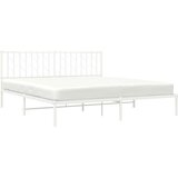 vidaXL Metalni okvir za krevet s uzglavljem bijeli 183x213 cm | shoptok.hr