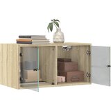  Zidni ormarići staklena vrata 2 kom boja hrasta 68,5x37x35 cm | shoptok.hr