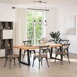 vidaXL noge jedilne mize v-oblika 2 kosa črna 70x(72-73,3) cm jeklo | Shoptok.si