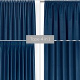 Filumi Modra žametna zavesa za delno zatemnitev 140x250 cm Velto – | Shoptok.si