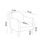 Atelier Del Sofa fotelja soli berjer grey