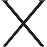 vidaXL Noge blagovaonski stol X-oblika 2 kom crne 70x(72-73) cm čelik | shoptok.hr