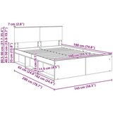  Konstrukcija postelje Oreh 140 x 190 cm Konstruiran les, (5000104493) | Shoptok.si