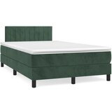  The Living Store Box spring postelja z vzmetnico LED tem. zelena 120x200cm žamet - Box Spring Postelja, (21446439) Cene