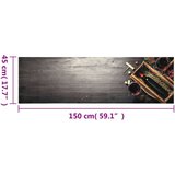 vidaXL Kuhinjska preproga pralna steklenica vina 45x150 cm žamet | Shoptok.si