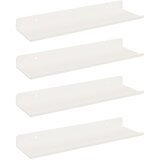  Lebdeća polica Zidne 4 pcs Bijeli 30 x 9 x 2,5 cm Čelik | shoptok.hr