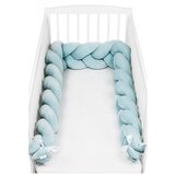 SuperMami Ogradica pletenica velur 300 cm, mint-patina | shoptok.hr