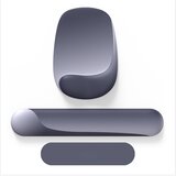 INF Silikonski komplet podloge za miško z oporo za zapestje, lycra DarkGrey, (5000264648) | Shoptok.si