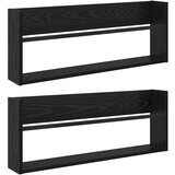  Polica za časopise s policom 2 pcs Crni hrast 80 x 12 x 30 cm | shoptok.hr