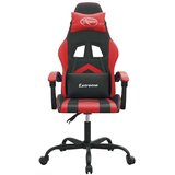  Okretna igraća stolica crno-crvena od umjetne kože - Crna i crvena 1 Bez naslona za noge | shoptok.hr