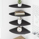  Lebdeća polica s policom s pohranom 4 pcs Crna 30 x 30 x 2 cm | Eponuda.com